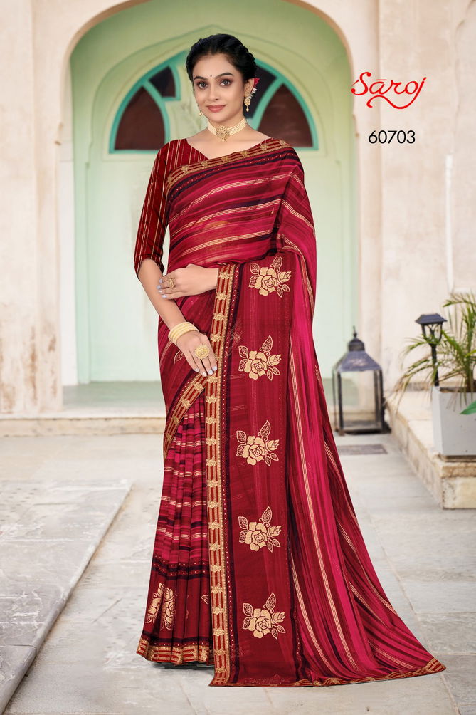 Lashkara Vol 2 By Saroj Chiffon Sarees Catalog
